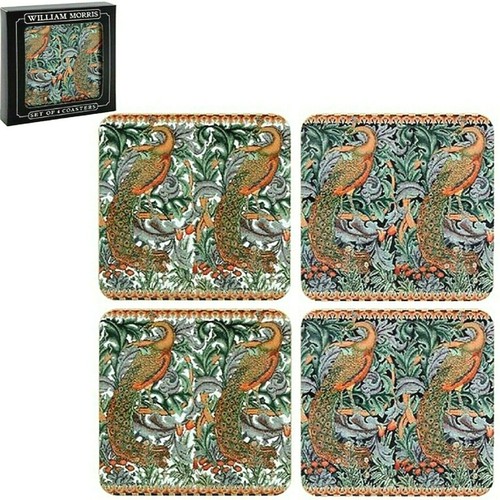 4er set untersetzer peacock - set,