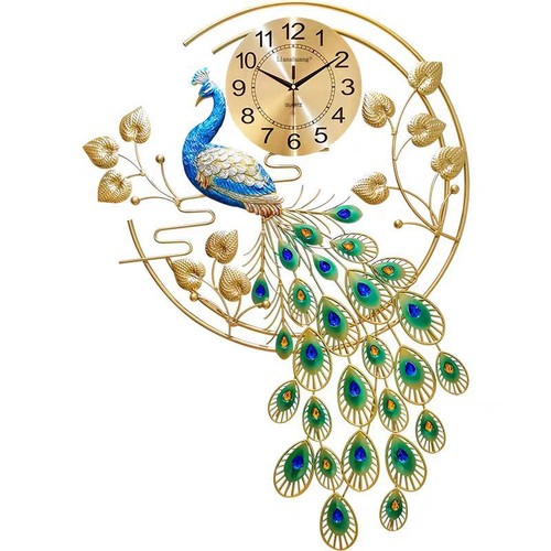 Luxus pfau kreis - luxus, wanduhr