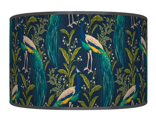 Lampenschirm pfau dunkelblau - lampenschirm,