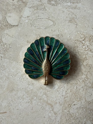 Vintage pfau brosche 90er - pfau,