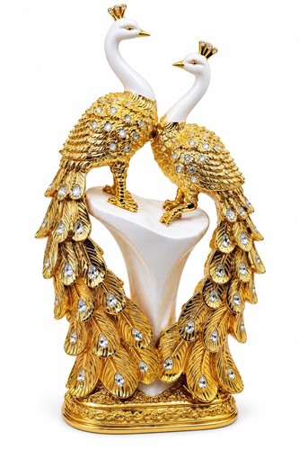 Luxus goldener pfau - goldener,