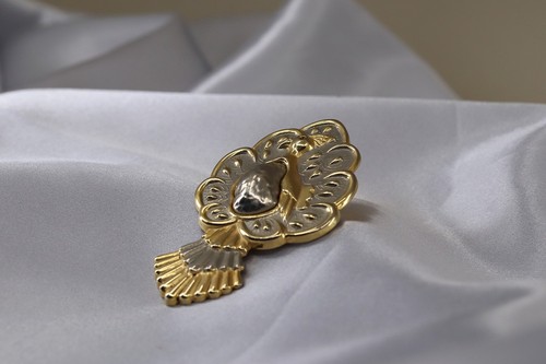 Vintage peacock brooch two - peacock,