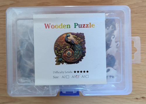Wooden puzzle peacock hohes - peacock,