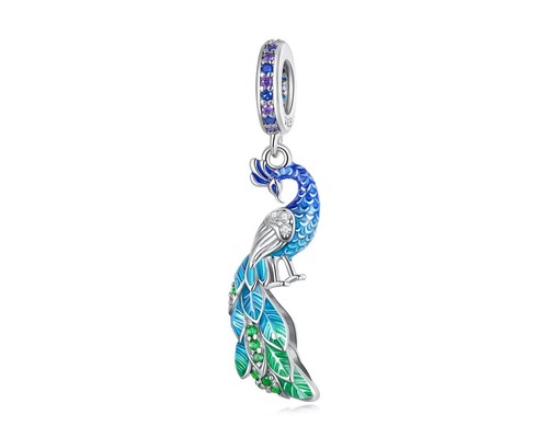 Blauer zauberhafter pfau - blauer,